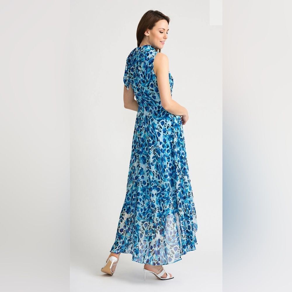 Joseph Ribkoff Water Color Asymmetrical Dress - Picture 2 of 14
